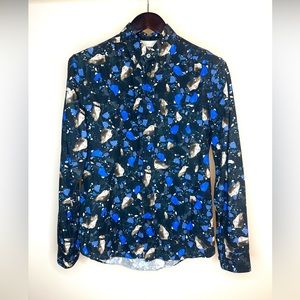 Acne Studios Blue Stone Crystal Print Button Down Shirt